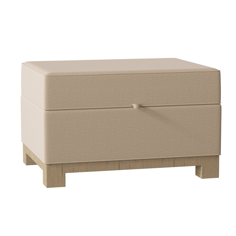 Repose-pieds rectangulaire avec rangement Brandes, Naturel, Latte Lena