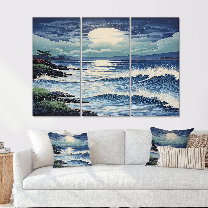 Robbinsdale - ensemble de reproductions d'art mural plage et océan, Toile tendue, H 32 po x l 48 po x P 1 po