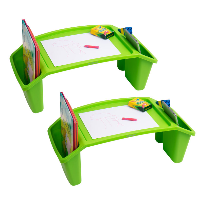Bureau pour enfants 22,25 ", plateau d'activité, dessin, empilable, portable, plastique, Vert