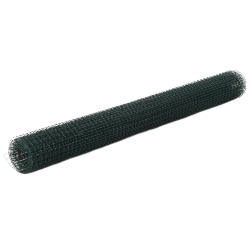 Clôture en métal vert Ausable, L 984,3 po x H 59,1 po, 1 po x 1 po