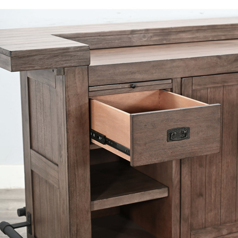 Gridley 80 " L Home Bar, Buckskin