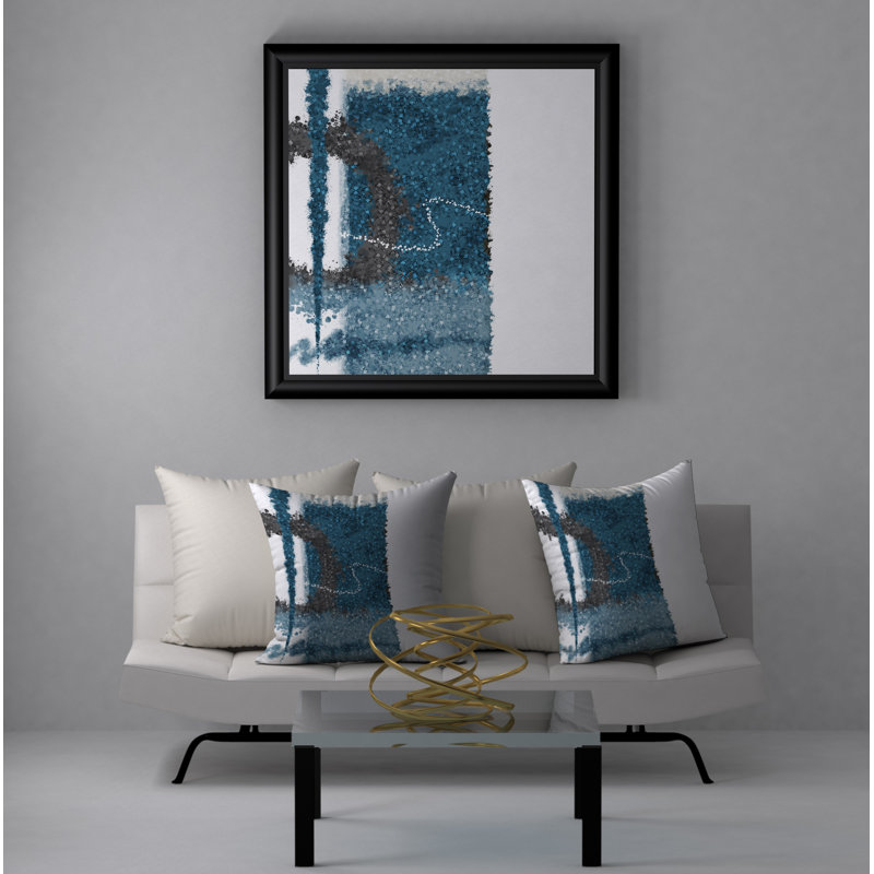 Abstract Reversible Throw Pillow, 18" x 18"