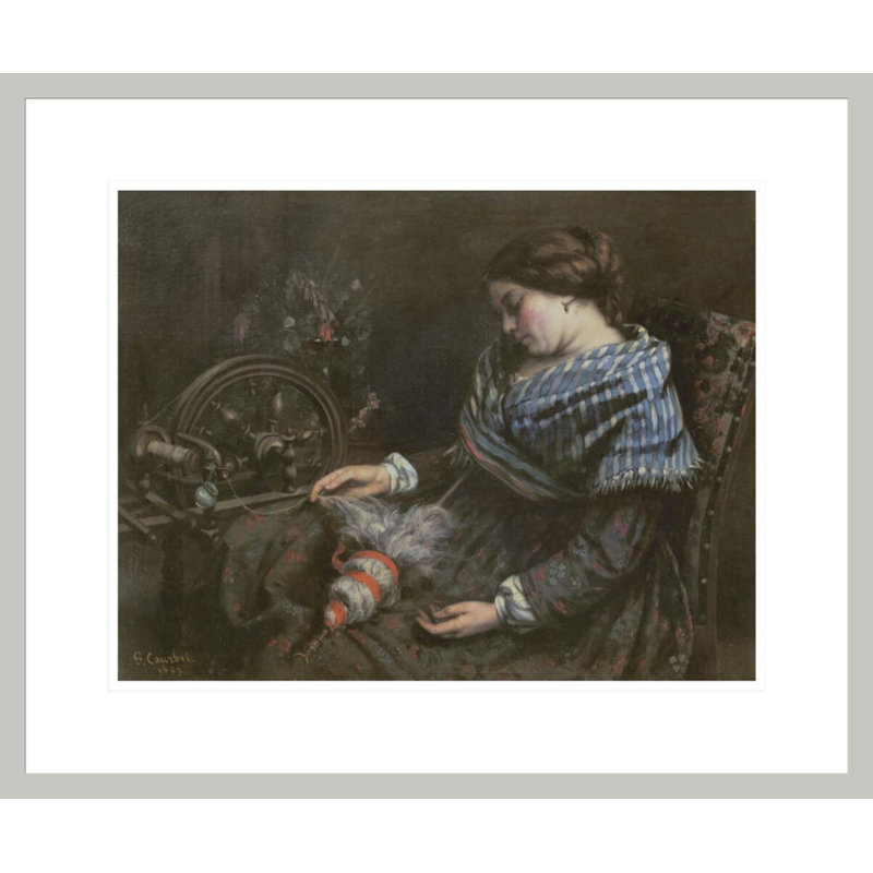«The Sleeping Embroiderer» par impression giclée encadrée, H 17,75 po x l 21,36 po
