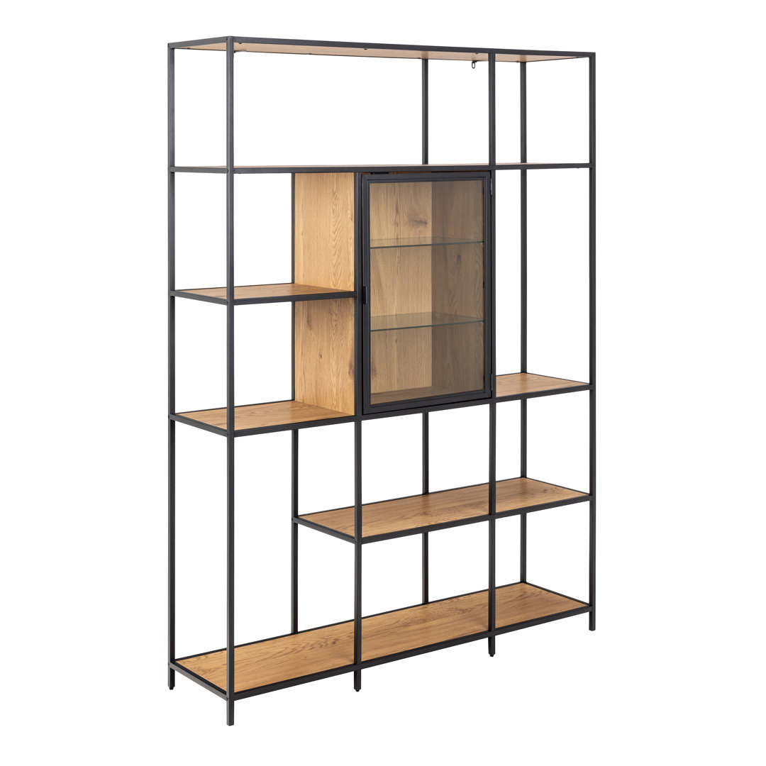185cm H x 135cm W Metal Geometric Bookcase