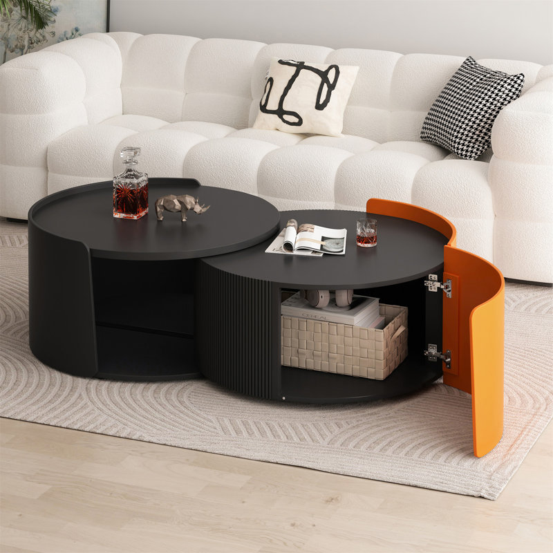 Table basse gigogne (table unique), Noir