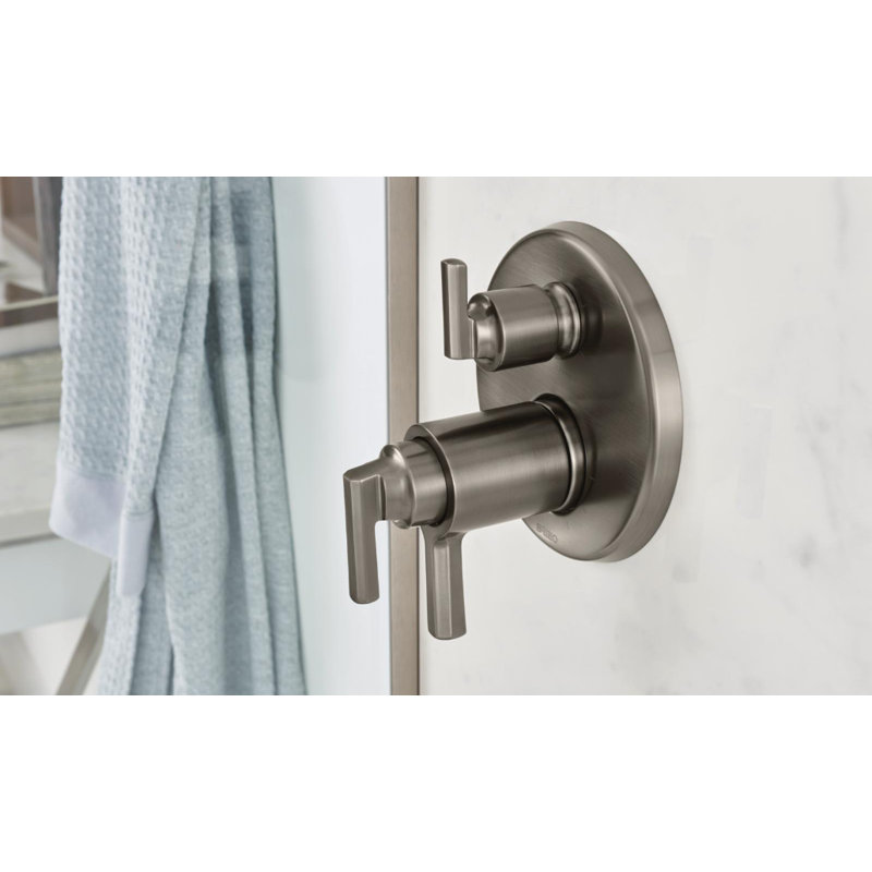 Levoir® TempAssure® Thermostatic Valve with Integrated 6-Function Diverter Trim, Luxe Steel