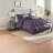 Elegant Plum 7-piece Bedding Set, Polyester Tufted Design For Home