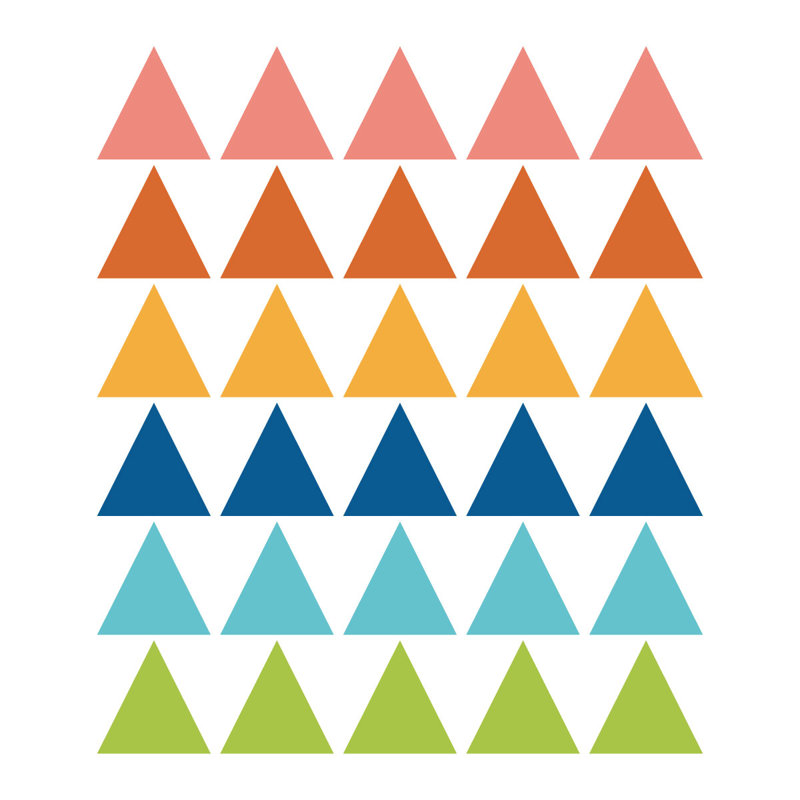 Abstract Wall Sticker, Orange/Green