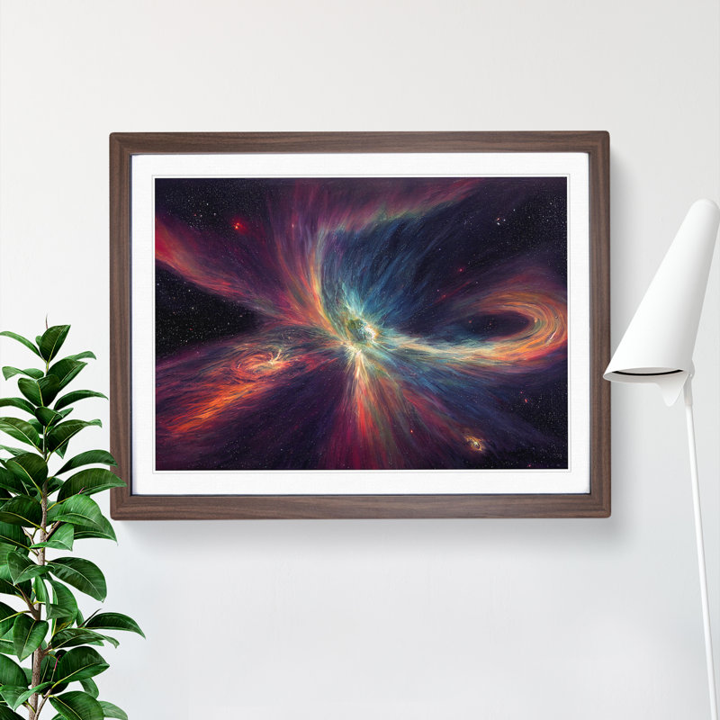 Magnificent Cosmos - Framed Print, 34cm H x 46cm W x 2cm D, Walnut