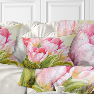 Floral Reversible Throw Pillow