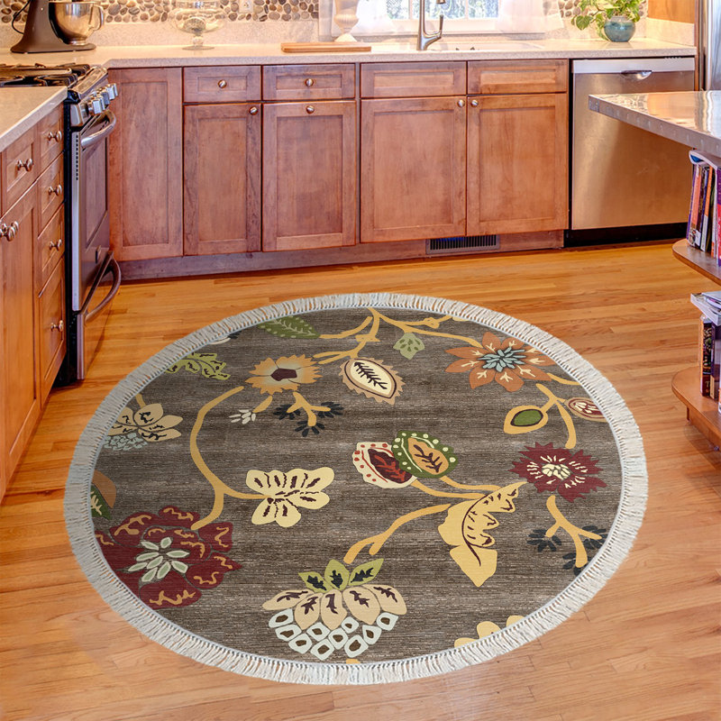 Stylish Coffee Color Carpet, 4 ft x 4 ft | 100% Polyamide, 850 gr/m² | Pile Height: 0.1 in | Non-Slip Underside, Machine Washable at 86°F | Easy Cleaning Fabric, Perfect for Living Room & Bedroom Décor