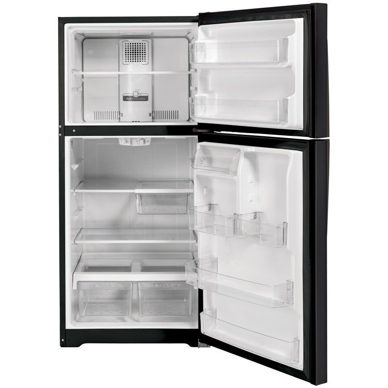GE Appliances 33" Top Freezer 21.9 cu. ft. Refrigerator, Black