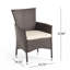 Ensemble de 2 chaises d'extérieur cloutées en osier Clementine