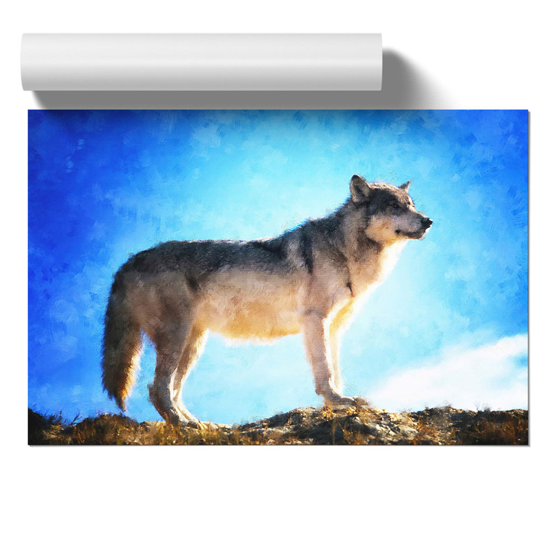 Wolf Painting - Frameless Print, 21cm H x 30cm W x 0.1cm D