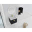 Meuble-lavabo 24 po avec lavabo en céramique et contenant latéral - meuble-lavabo couleur châtaignier noir-688839023