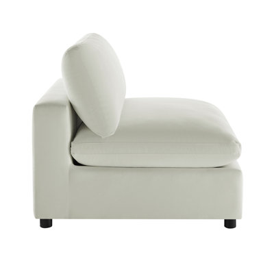 Caylie Armless Slipper Chair - Ivory