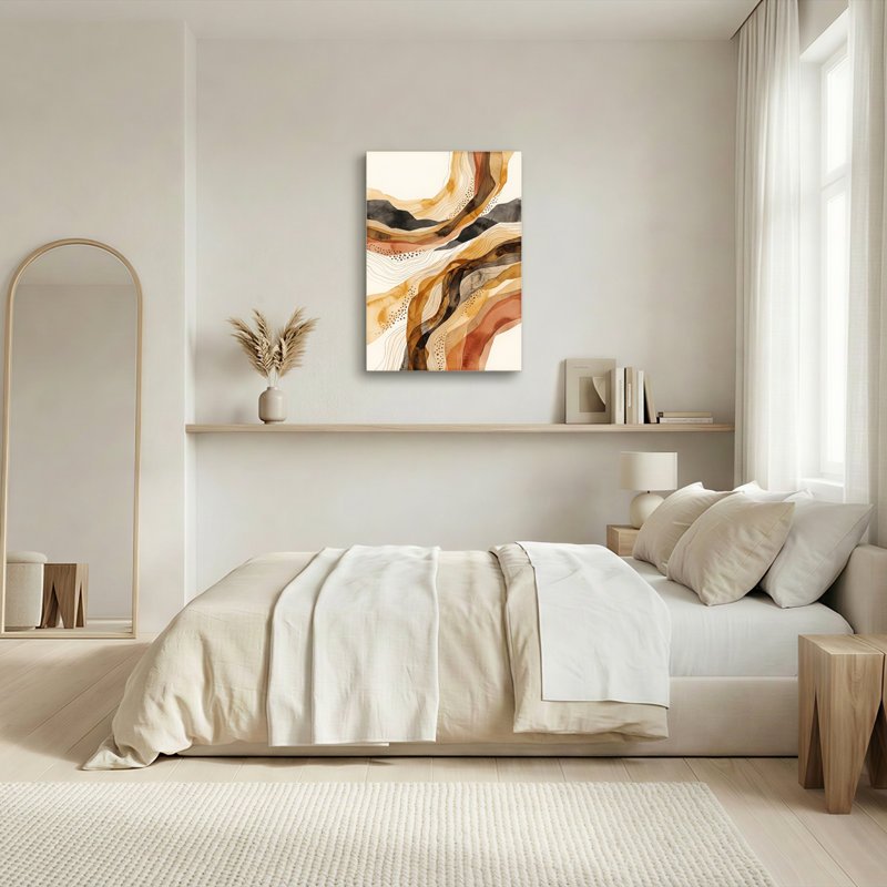 «Earth Tones», ensemble de 1 reproduction d'art sur toile, Toile tendue, 48"H x 36"W