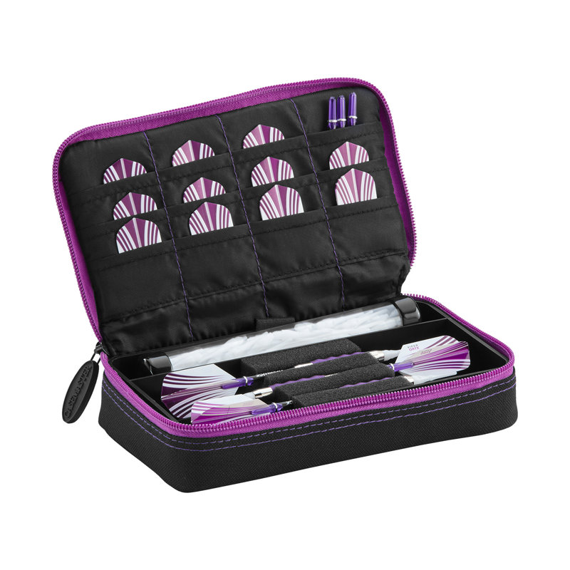 Étui à fléchettes Casemaster Plazma 3 avec fermeture à glissière améthyste, L 2 po x l 11,5 po, Améthyste