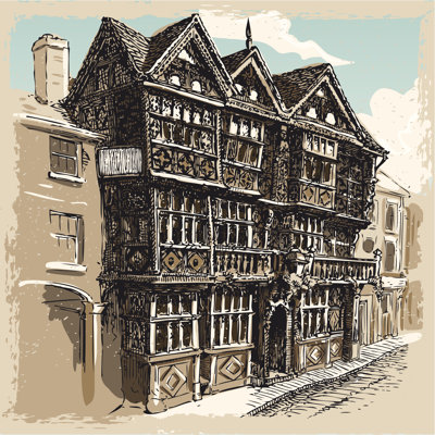 Feathers Hotel - Wrapped Canvas Print