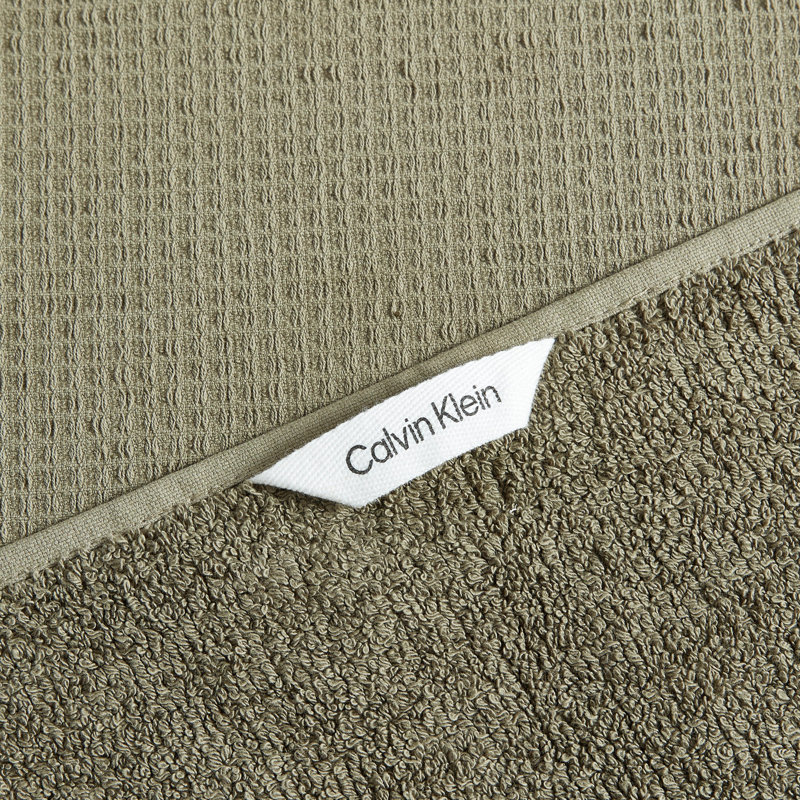 Ensemble de serviettes en coton 3 pièces Essence Calvin Klein Eternity, Vert foncé