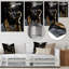 «Black and Gold Feminine Essence Portrait 3», art mural en métal-101155968