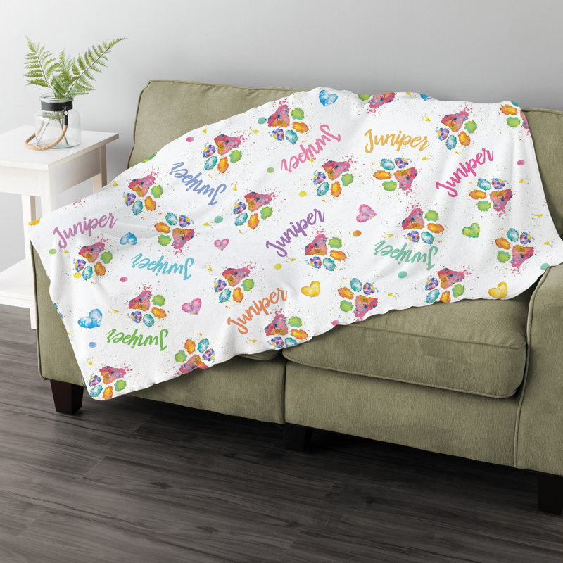 Machine Printed Throw Blanket