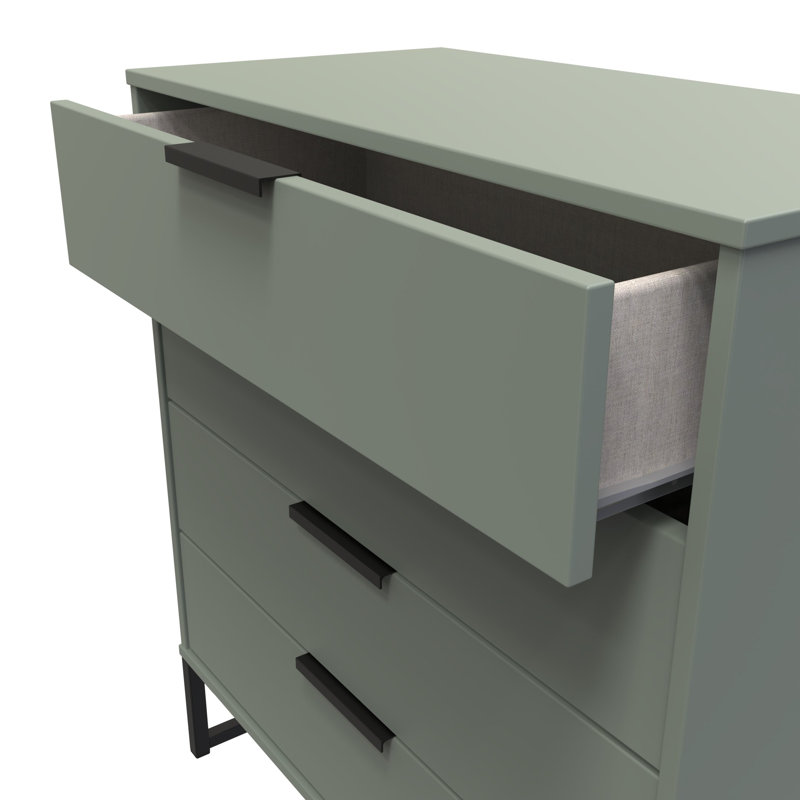 Turah 77cm W 4 - Drawer Chest of Drawers, Reed Green