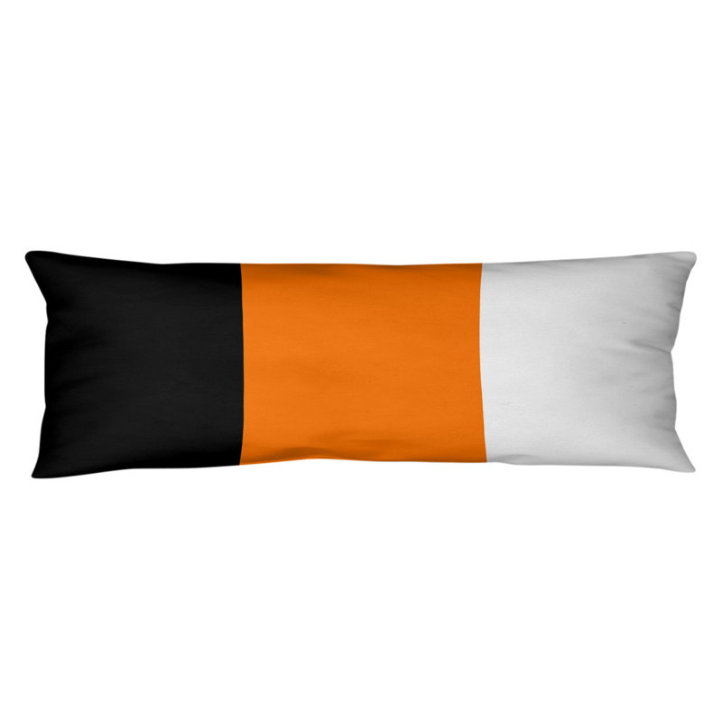Oreiller pour le corps Abel, Noir / milieu orange