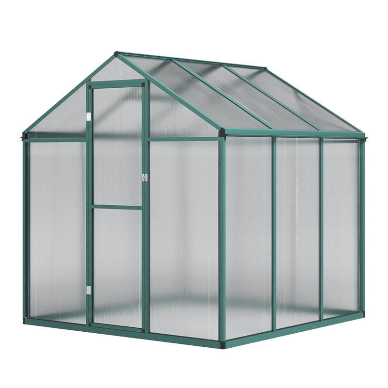 Callida Hobby Greenhouse, 194.5cm H x 185cm W x 185.6cm D, Green