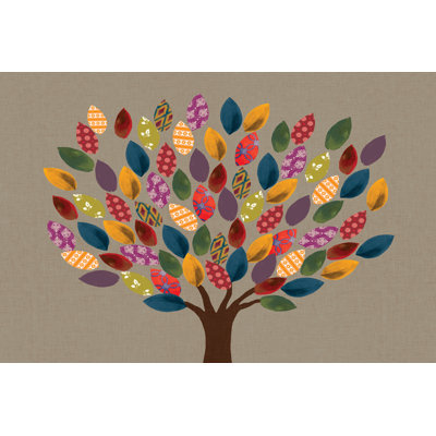 Family Tree Dark Grey - Wrapped Canvas Painting