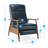 Sarasota Wood Arm Push Back Recliner-220350831