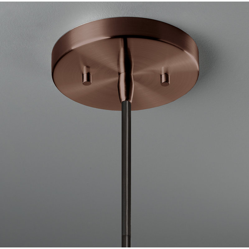 Leni Ceramic Hourglass Single Pendant, Gloss White, Dark Bronze
