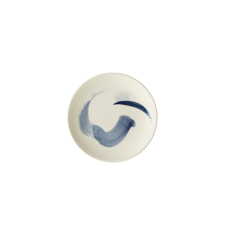 Brushstroke Handmade Bone China Salad/Dessert Plate