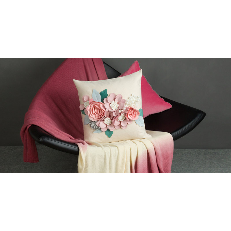 Housse de coussin  3D Flower, Rose