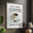 Hot and Fresh Coffee Framed Print - Solid Wood-1481574204