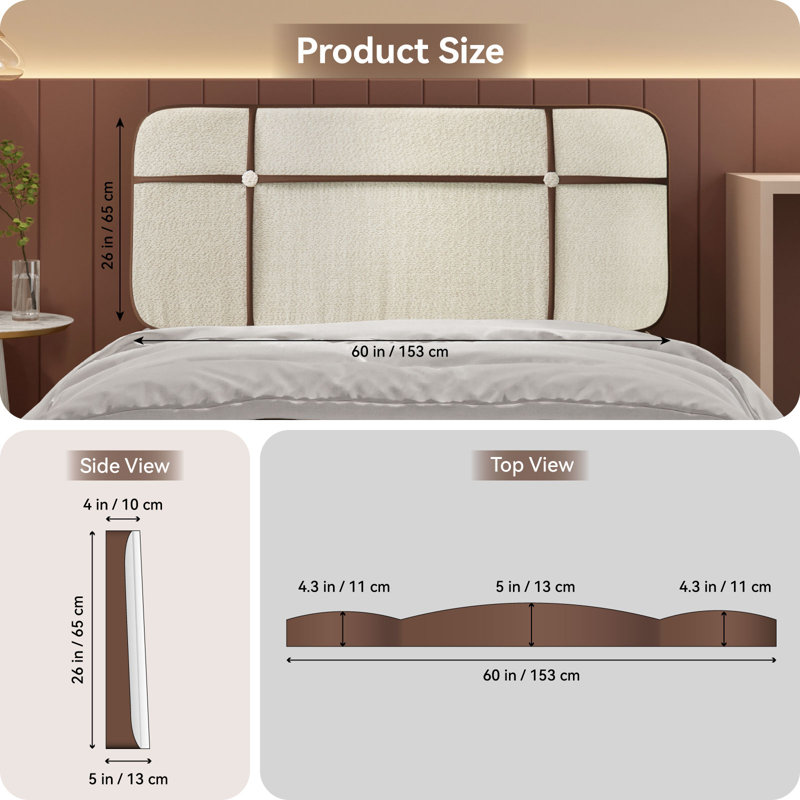 Full / Double Upholstered Headboard