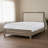 Tufted Nailhead Trim Slate Gray Wood Panel Queen Bed, Contemporary Style Bedroom Furniture for Master and Guest Rooms-519297405-519297403