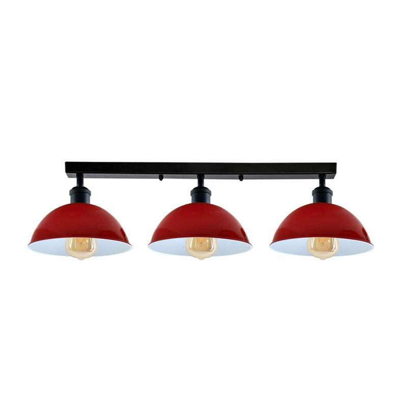 Emma-Jade Semi Flush Mount, Red