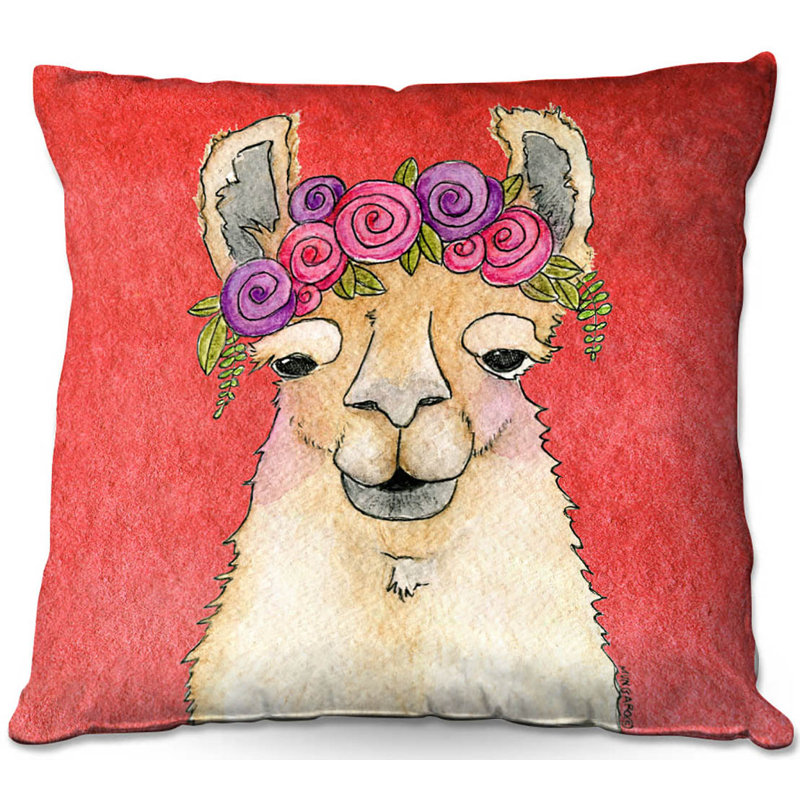 Reversible Throw Pillow, 20" x 20", Watermelon
