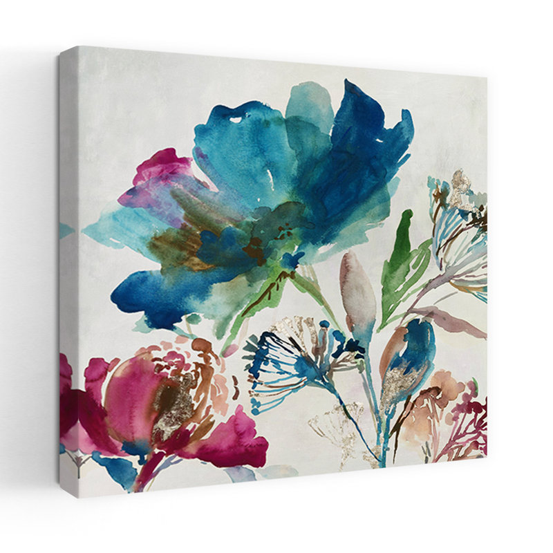 «Blossoming II», art naturel audacieux et abstrait, H 48 po x l 48 po