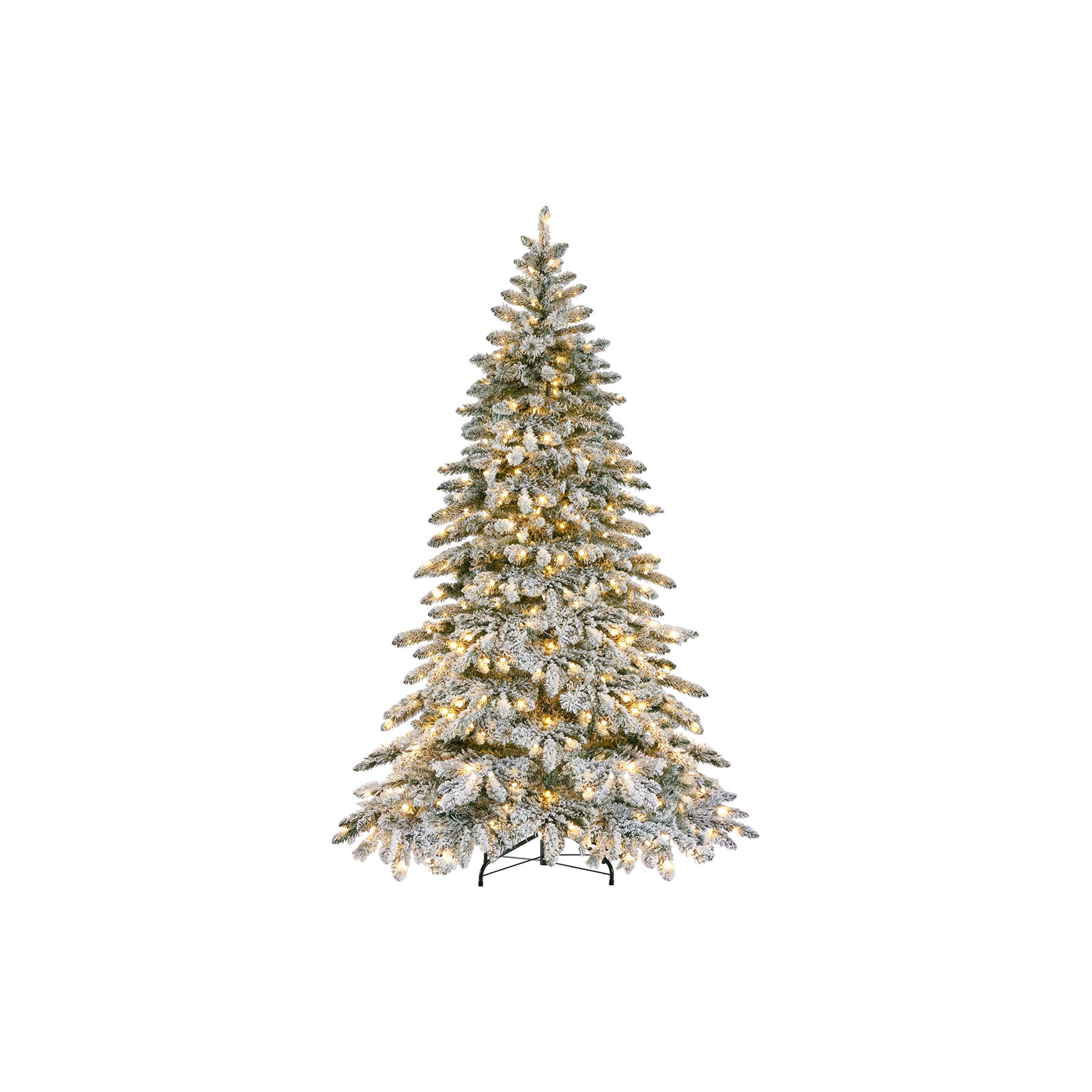 Pre-lit Snow Flocked Fir Christmas Tree, 6' H