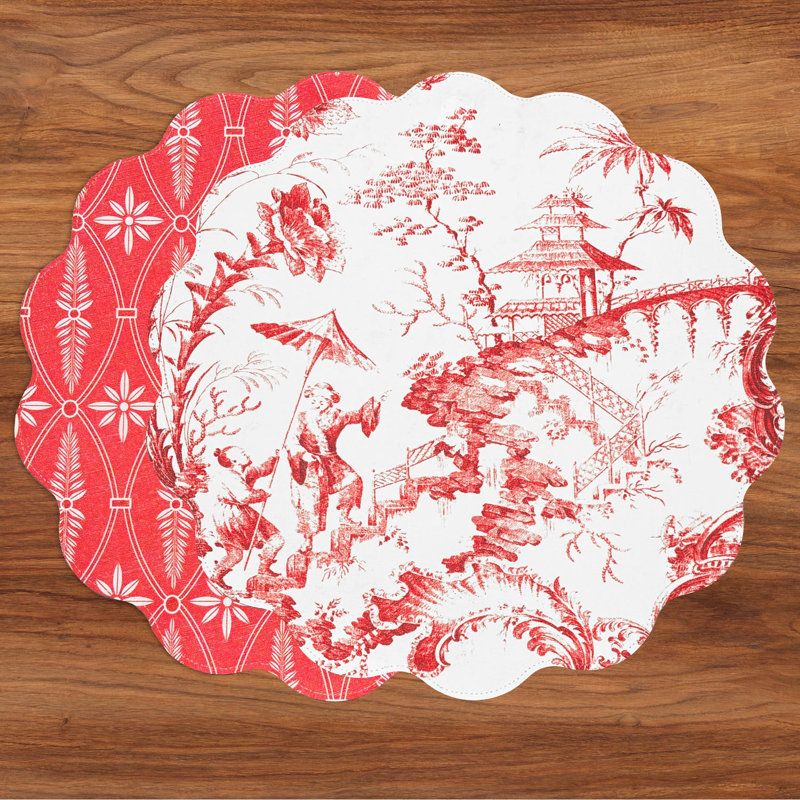 Vida Leather-like; Linen Round Placemats