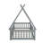 Playful Tent Design Floor Bed With Guardrails And Sturdy Slats-548867073