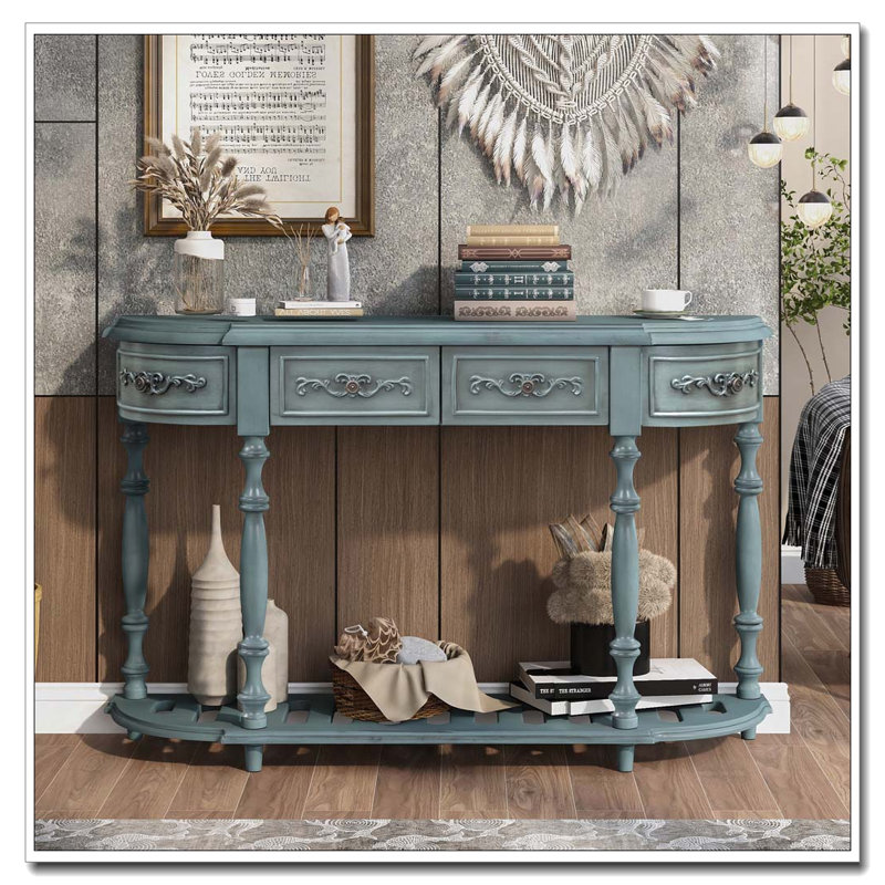 Console 52 po moderne et contemporaine, Bleu antique