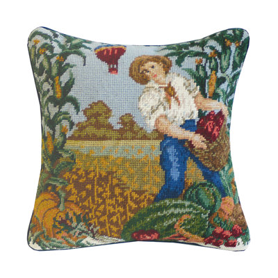 Farmer Needlepoint Pillow