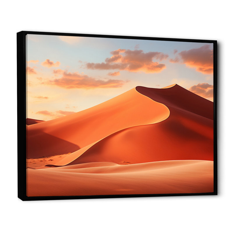 «Keeshon Sossusvlei», «A Desert I» sur toile, Cadre flottant noir, H 34 po x l 44 po