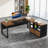 Burgener L-Shape Executive Desk with File Cabinet-2009782121