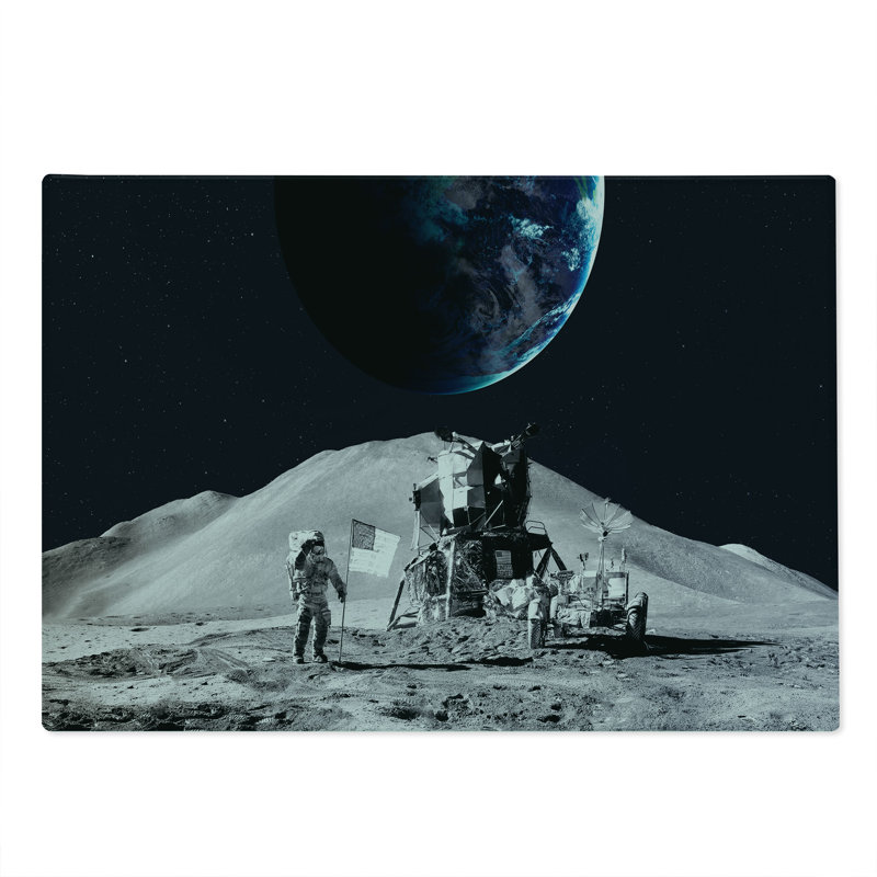 Planche à découper Ambesonne nébuleuse grande lune gris et bleu