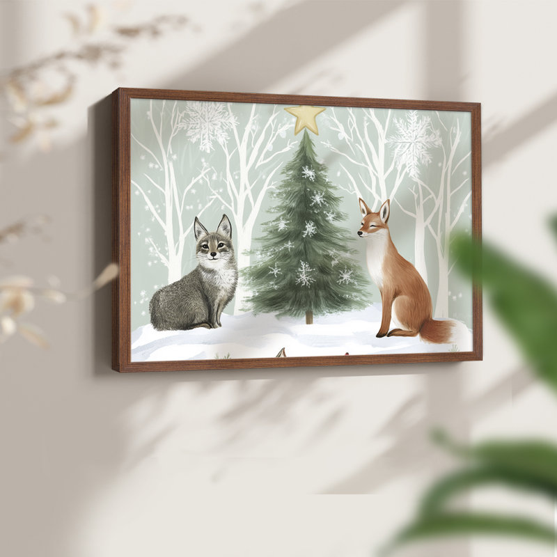 Chirstmas Art-CCIV - Reproduction encadrée - Restickable, Noyer, H 16 po x l 20 po