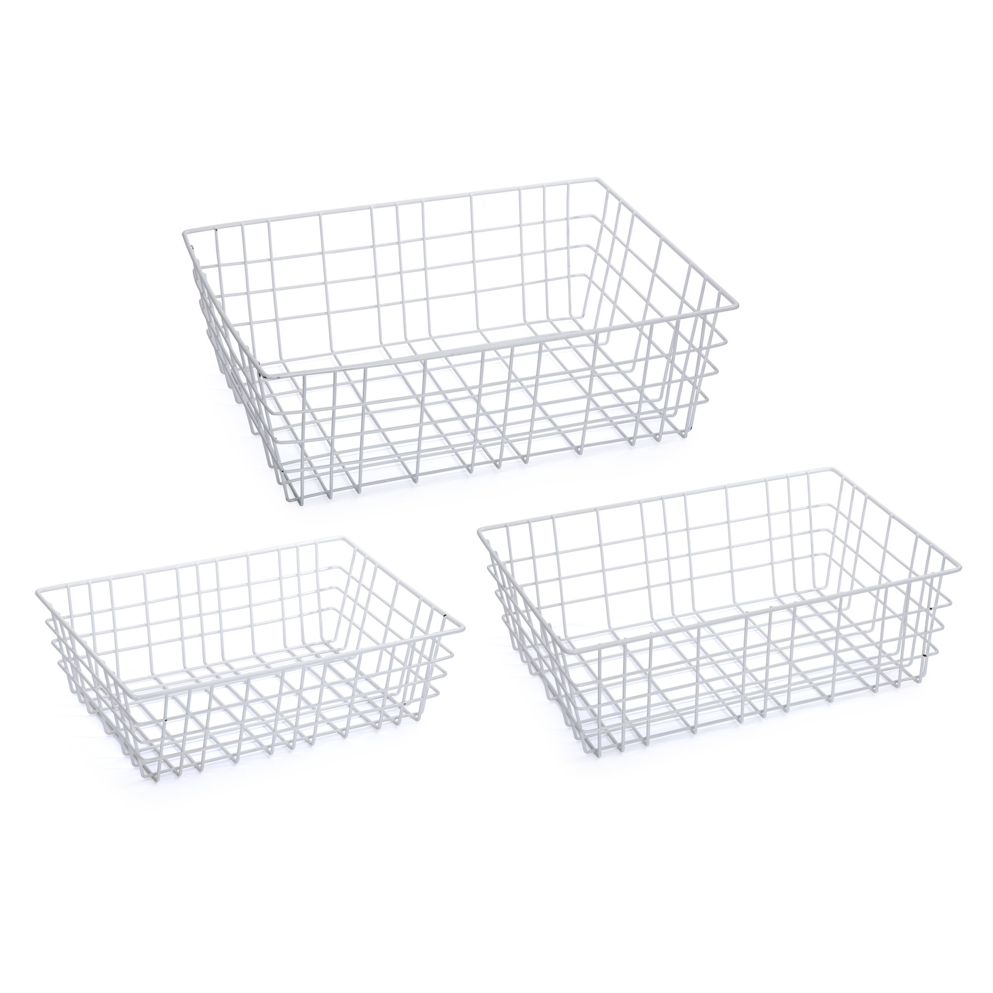Rebrilliant 3 Piece Wire Basket Set Wayfair